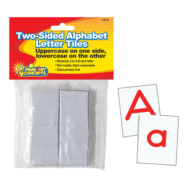 Primary Concepts Two-Sided Alphabet Letter Tiles 1412